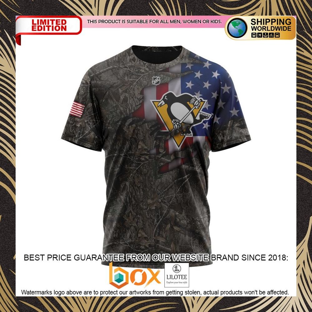 BEST NHL Pittsburgh Penguins Specialized Hunting Camo Realtree Personalized 3D Shirt, Hoodie 8