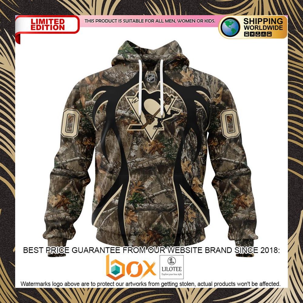 BEST NHL Pittsburgh Penguins Specialized Hunting Realtree Camo Personalized 3D Shirt, Hoodie 1