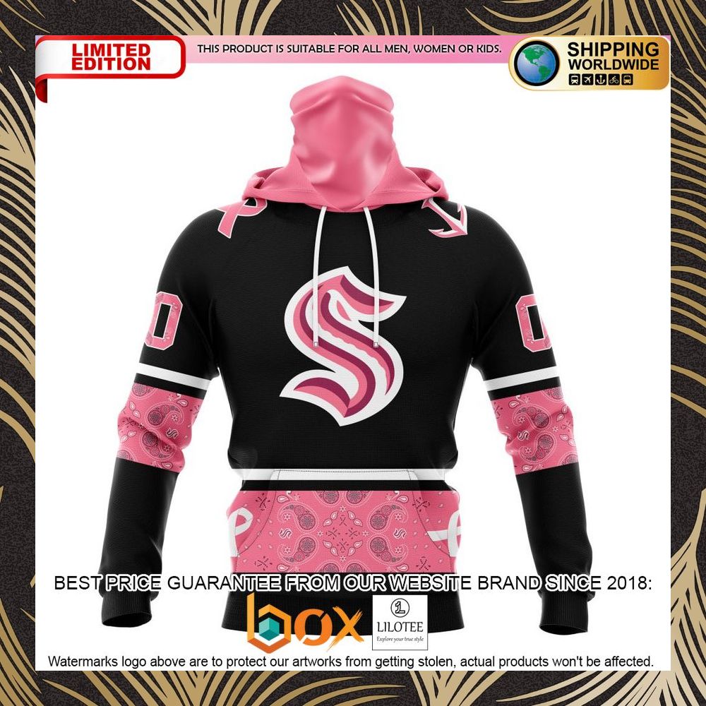 BEST NHL Seattle Kraken Specialized Design In Classic Style With Paisley! WE WEAR PINK BREAST CANCER Personalized 3D Shirt, Hoodie 4