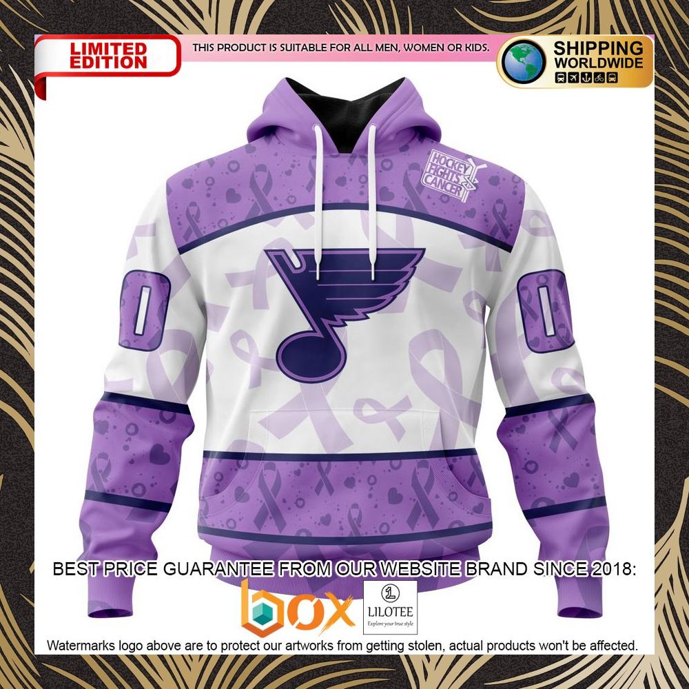 BEST NHL St Louis Blues Special Lavender Fight Cancer Personalized 3D Shirt, Hoodie 1