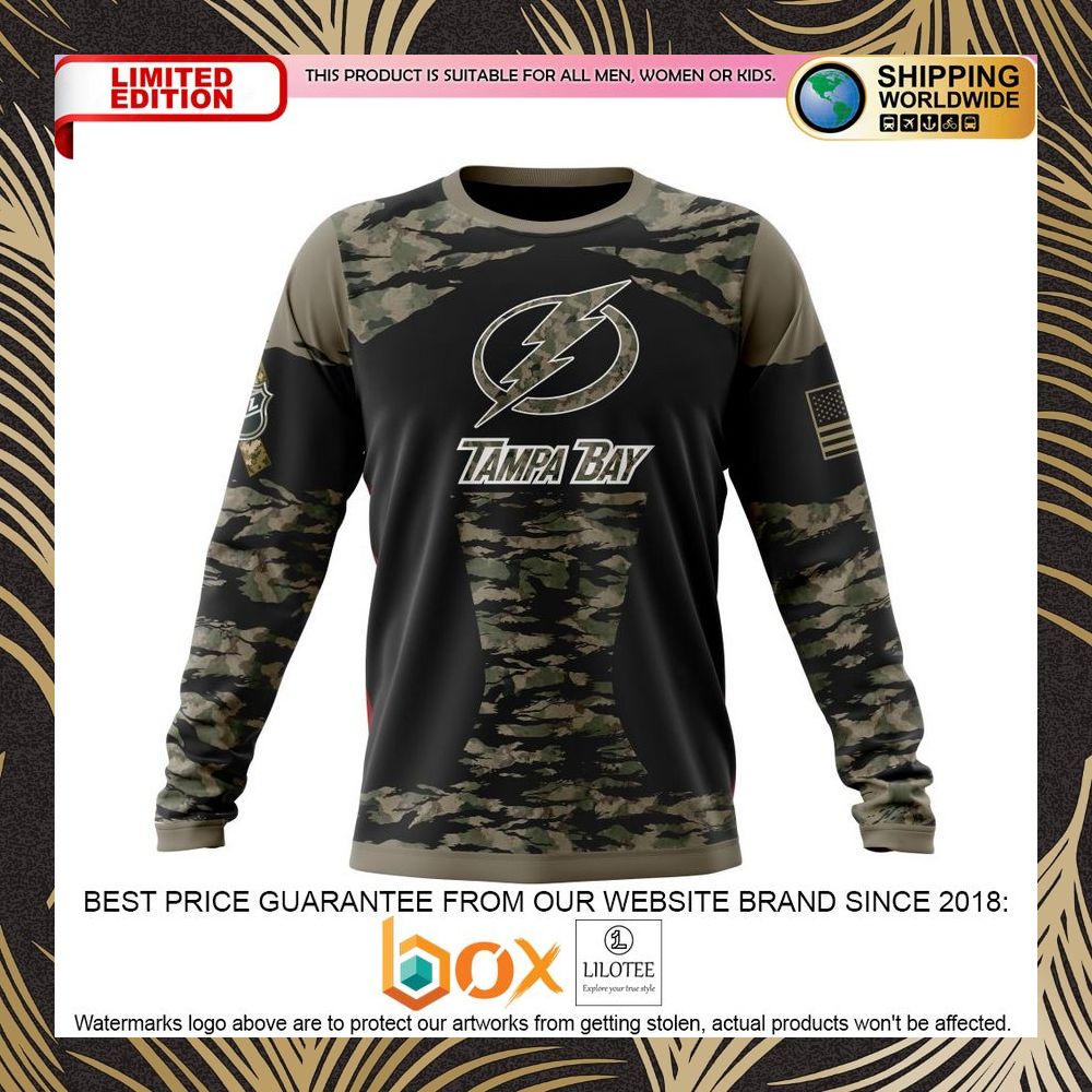 BEST NHL Tampa Bay Lightning HONORS VETERANS AND MILITARY MEMBERS Personalized 3D Shirt, Hoodie 6