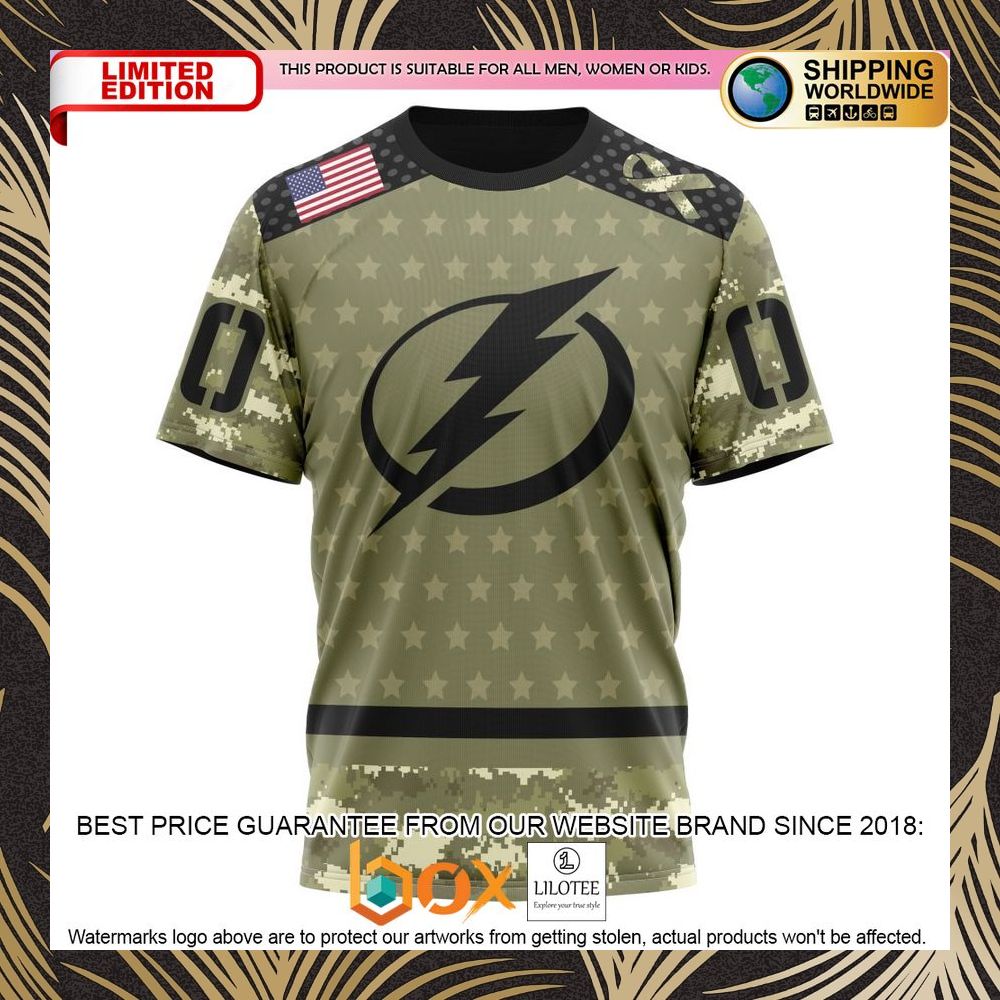 BEST NHL Tampa Bay Lightning Special Camo Military Appreciation Personalized 3D Shirt, Hoodie 8