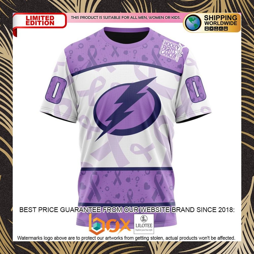 BEST NHL Tampa Bay Lightning Special Lavender Fight Cancer Personalized 3D Shirt, Hoodie 8