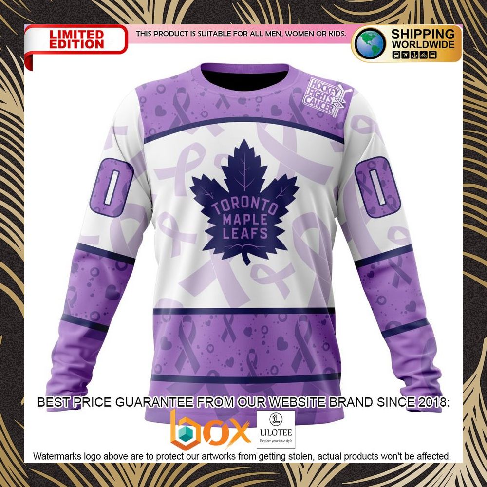 BEST NHL Toronto Maple Leafs Special Lavender Fight Cancer Personalized 3D Shirt, Hoodie 6
