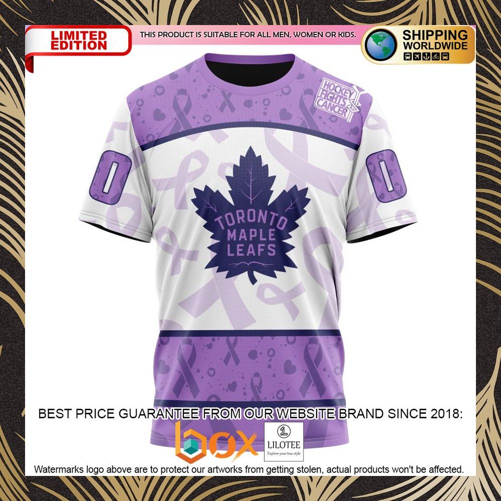BEST NHL Toronto Maple Leafs Special Lavender Fight Cancer Personalized 3D Shirt, Hoodie 8