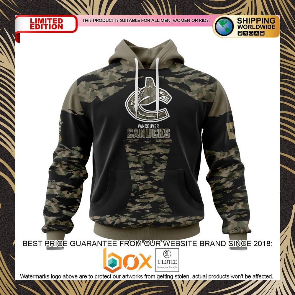 BEST NHL Vancouver Canucks HONORS VETERANS AND MILITARY MEMBERS Personalized 3D Shirt, Hoodie 1