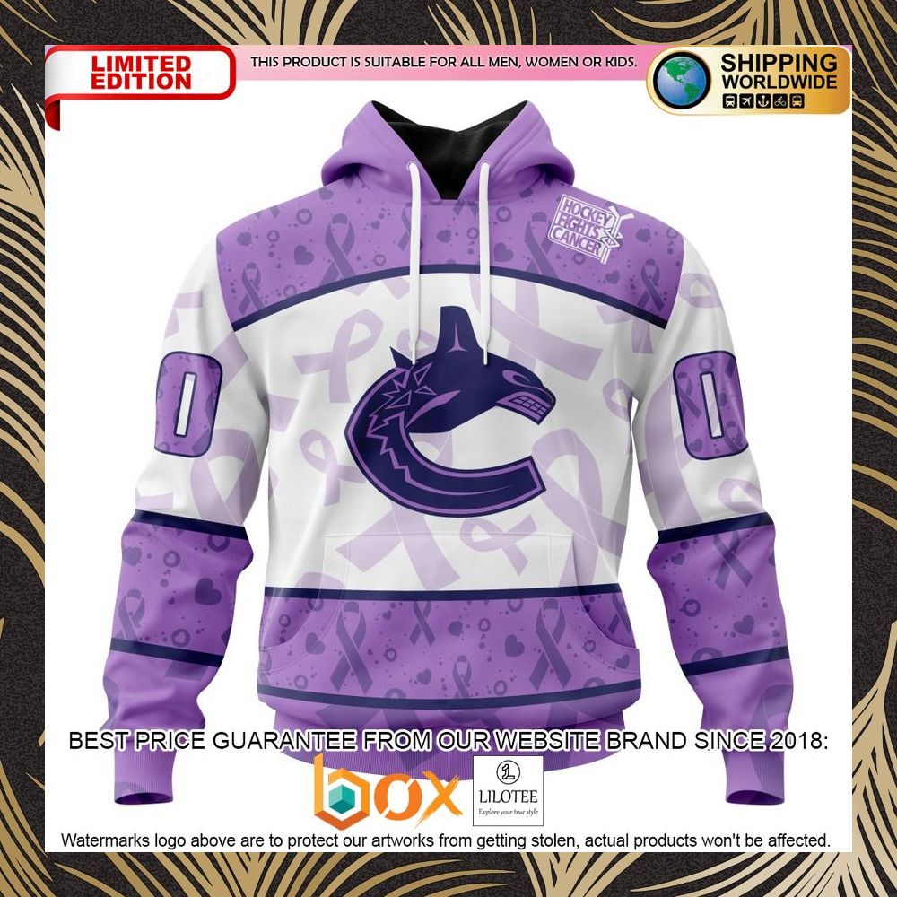 BEST NHL Vancouver Canucks Special Lavender Fight Cancer Personalized 3D Shirt, Hoodie 1