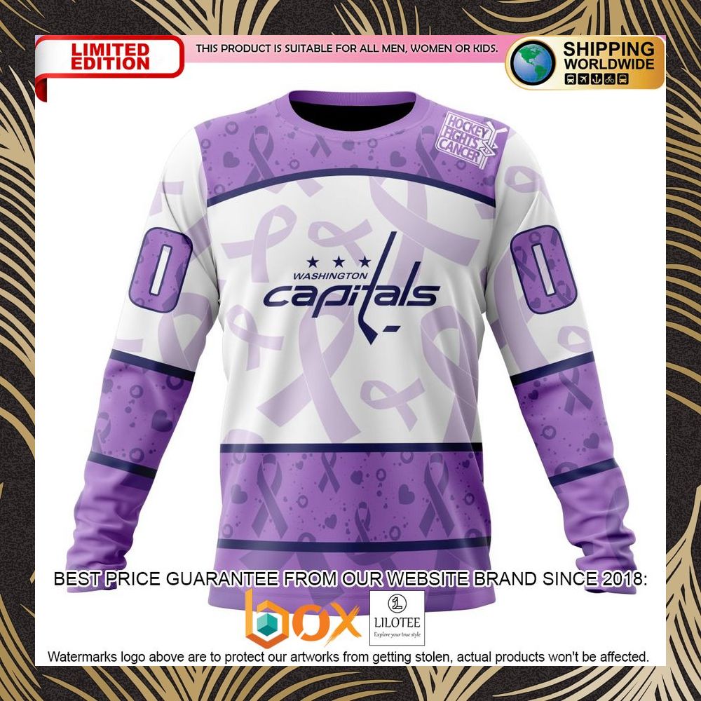 BEST NHL Washington Capitals Special Lavender Fight Cancer Personalized 3D Shirt, Hoodie 6