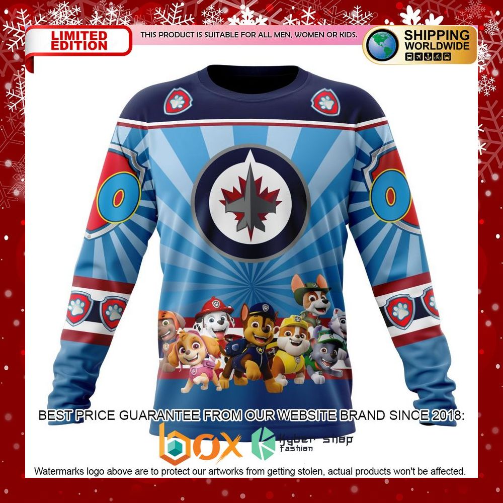 NEW NHL Winnipeg Jets Special Paw Patrol Kits Custom Shirt 15