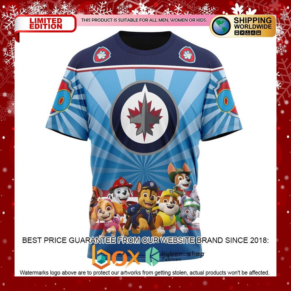 NEW NHL Winnipeg Jets Special Paw Patrol Kits Custom Shirt 17