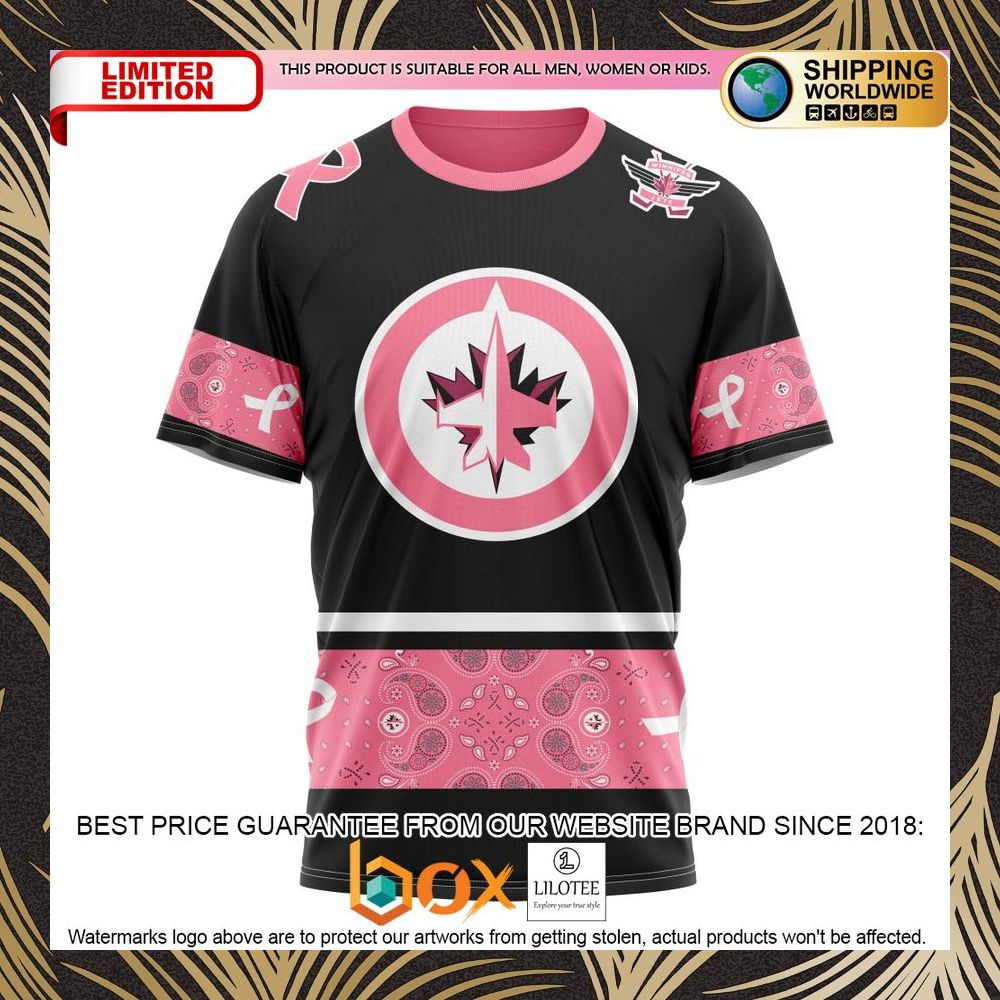 BEST NHL Winnipeg Jets Specialized Design In Classic Style With Paisley! WE WEAR PINK BREAST CANCER Personalized 3D Shirt, Hoodie 8