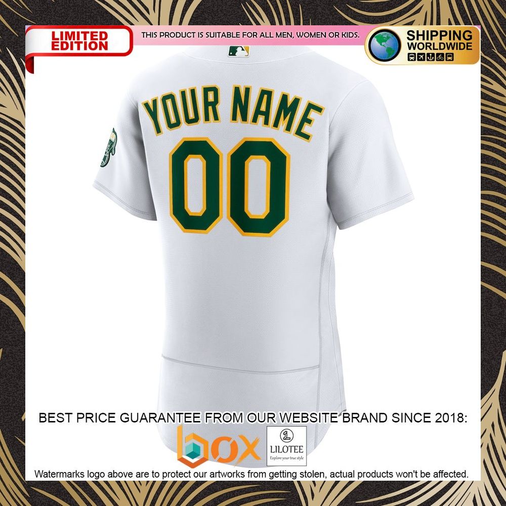 NEW Personalized Oakland Athletics Home Authentic White Baseball Jersey 6