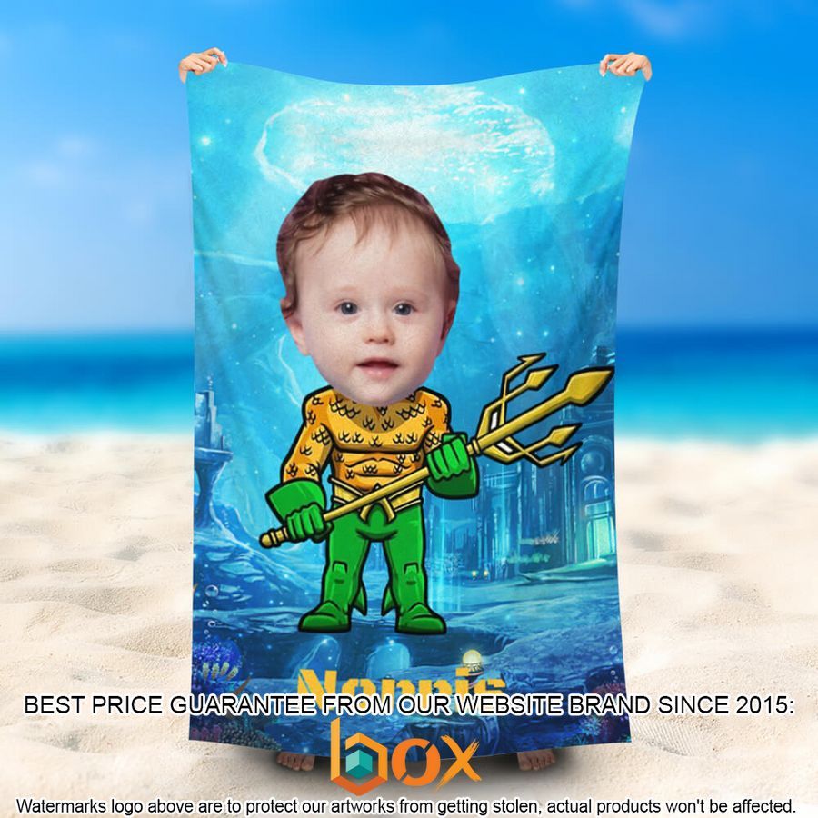 HOT Customized Aqua Boy Beach Towel 1