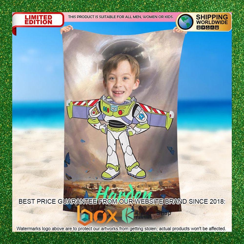 HOT Customized Buzz Lightyear With Wing Beach Towel 15