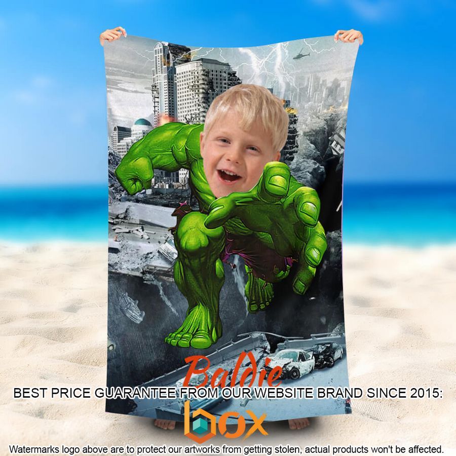 HOT Customized Charging Hulk Beach Towel 20
