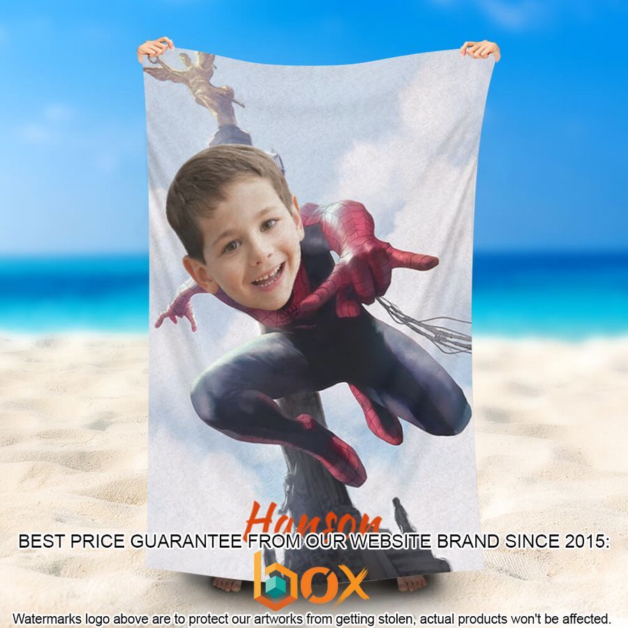HOT Customized Female Spiderman Beach Towel 1