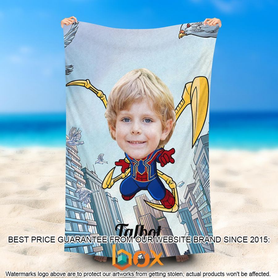 HOT Customized Flying Spiderboy Beach Towel 1