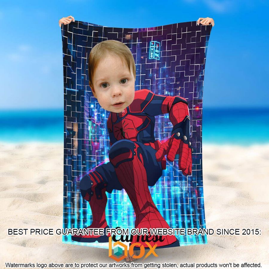 HOT Customized Half Squat Spiderman Beach Towel 1