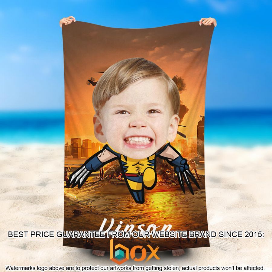 HOT Customized Wolverine Boy Beach Towel 1