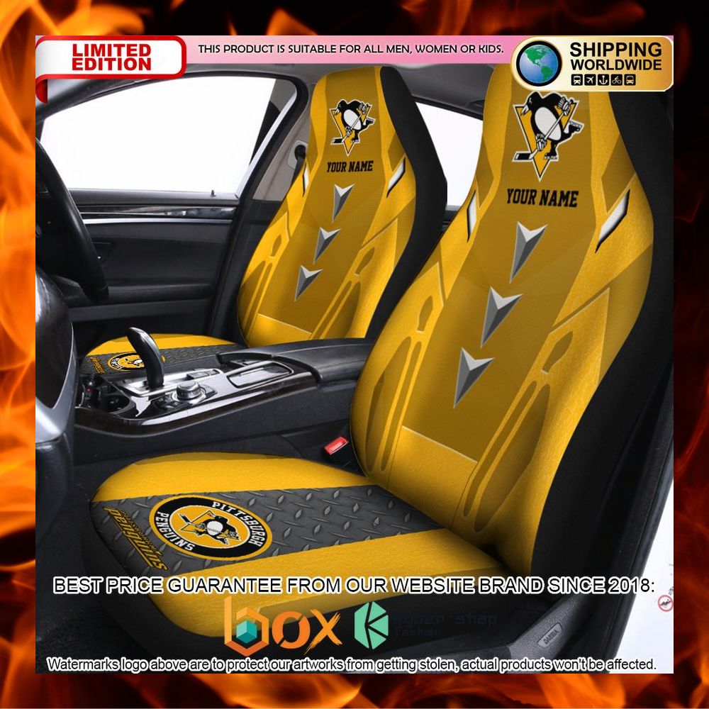 BEST Personalized Pittsburgh Penguins Car Seat Covers 5