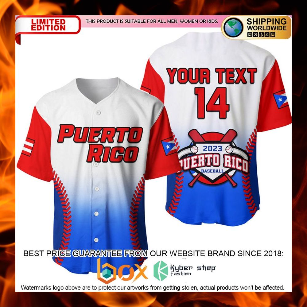 NEW Customized Puerto Rico 2023 Sporty Baseball Jersey 12