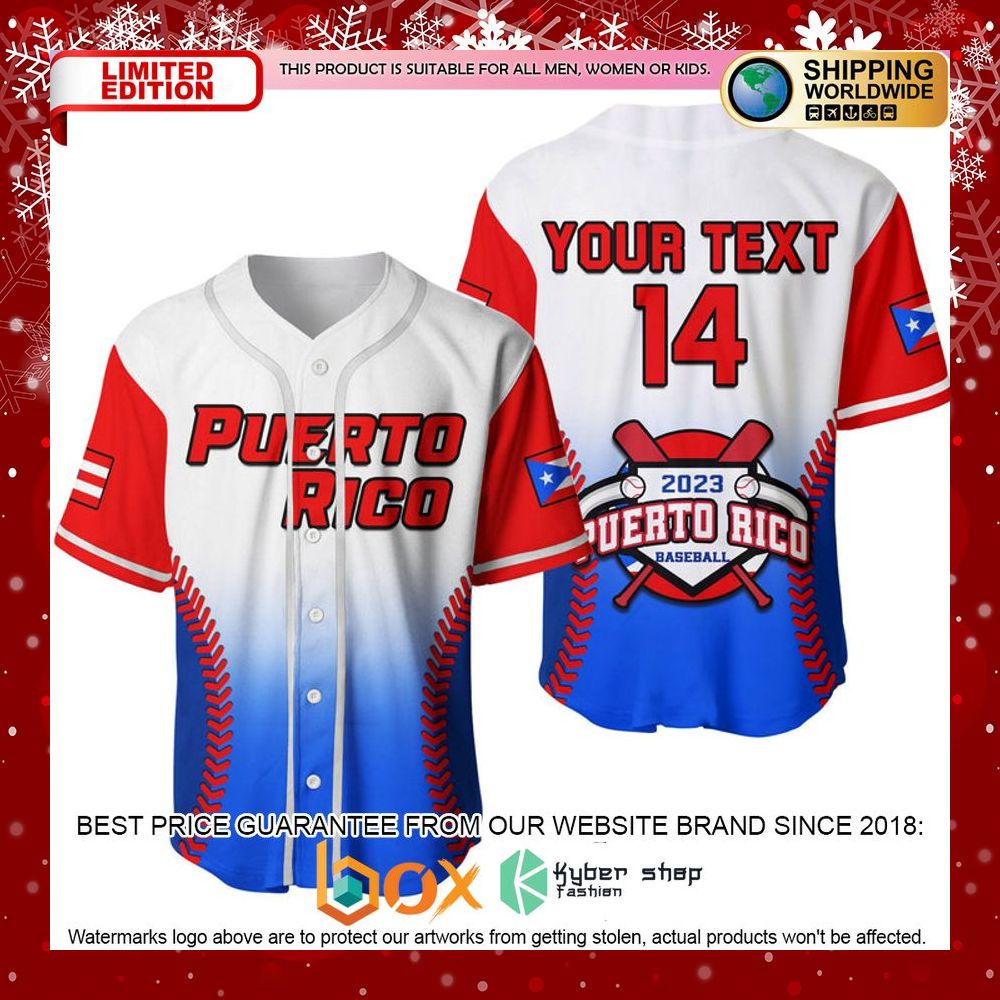 NEW Customized Puerto Rico Sporty Baseball Jersey 11