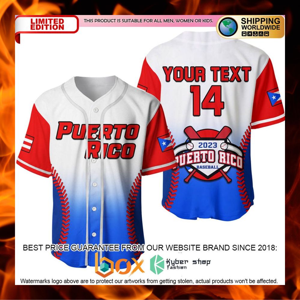 NEW Customized Puerto Rico Sporty Baseball Jersey 5