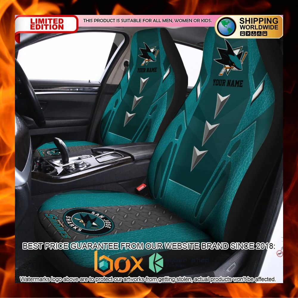 BEST Personalized San Jose Sharks Car Seat Covers 5