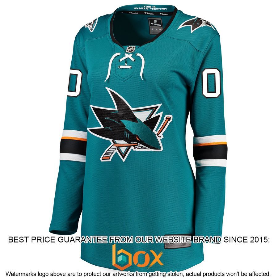 NEW Personalized San Jose Sharks Women's 2021/22 Home Teal Hockey Jersey 2