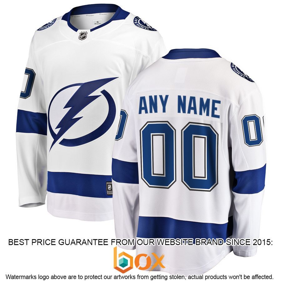 NEW Personalized Tampa Bay Lightning Away White Hockey Jersey 1