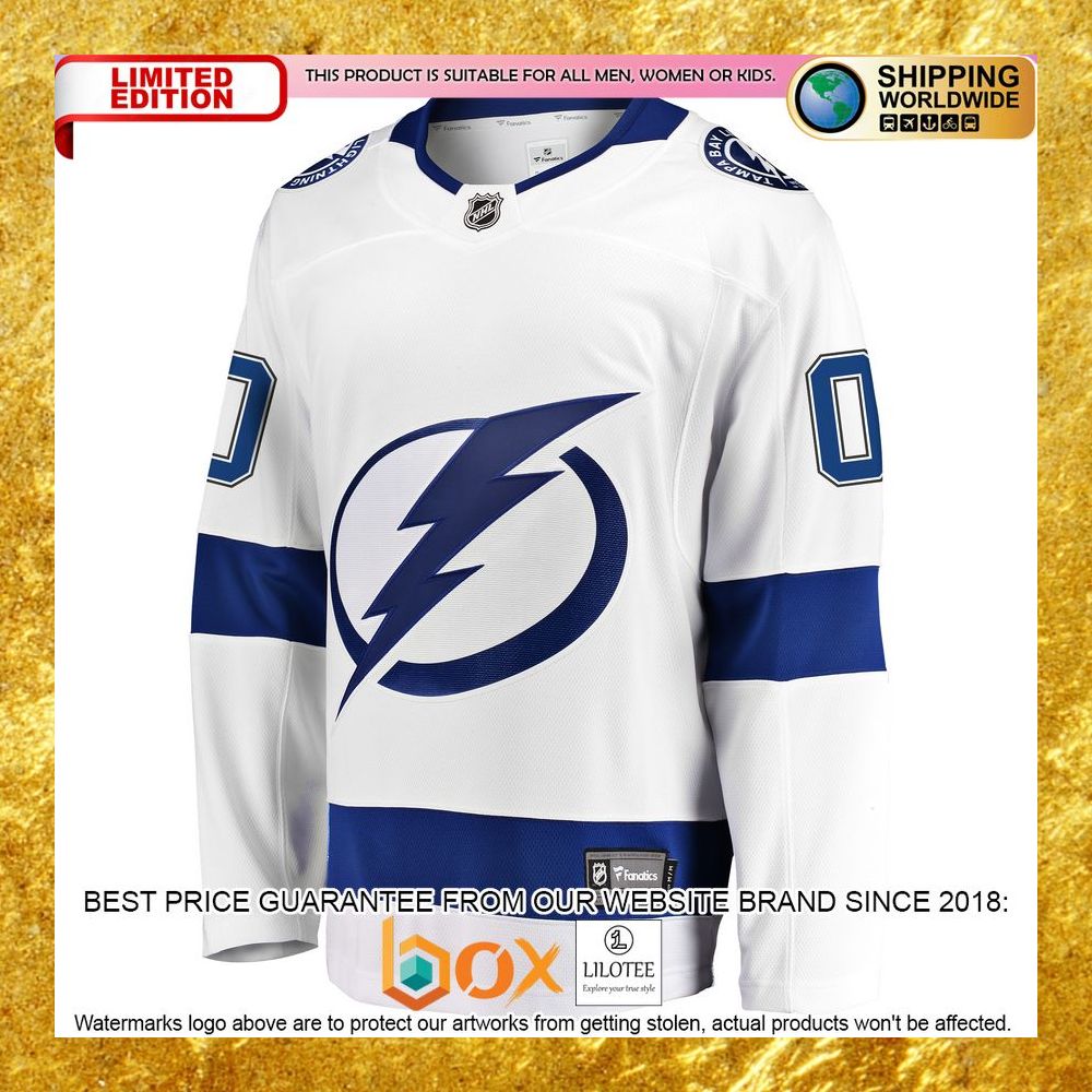 NEW Personalized Tampa Bay Lightning Away White Hockey Jersey 7