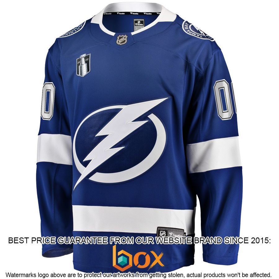 NEW Personalized Tampa Bay Lightning Home 2022 Stanley Cup Final Blue Hockey Jersey 2