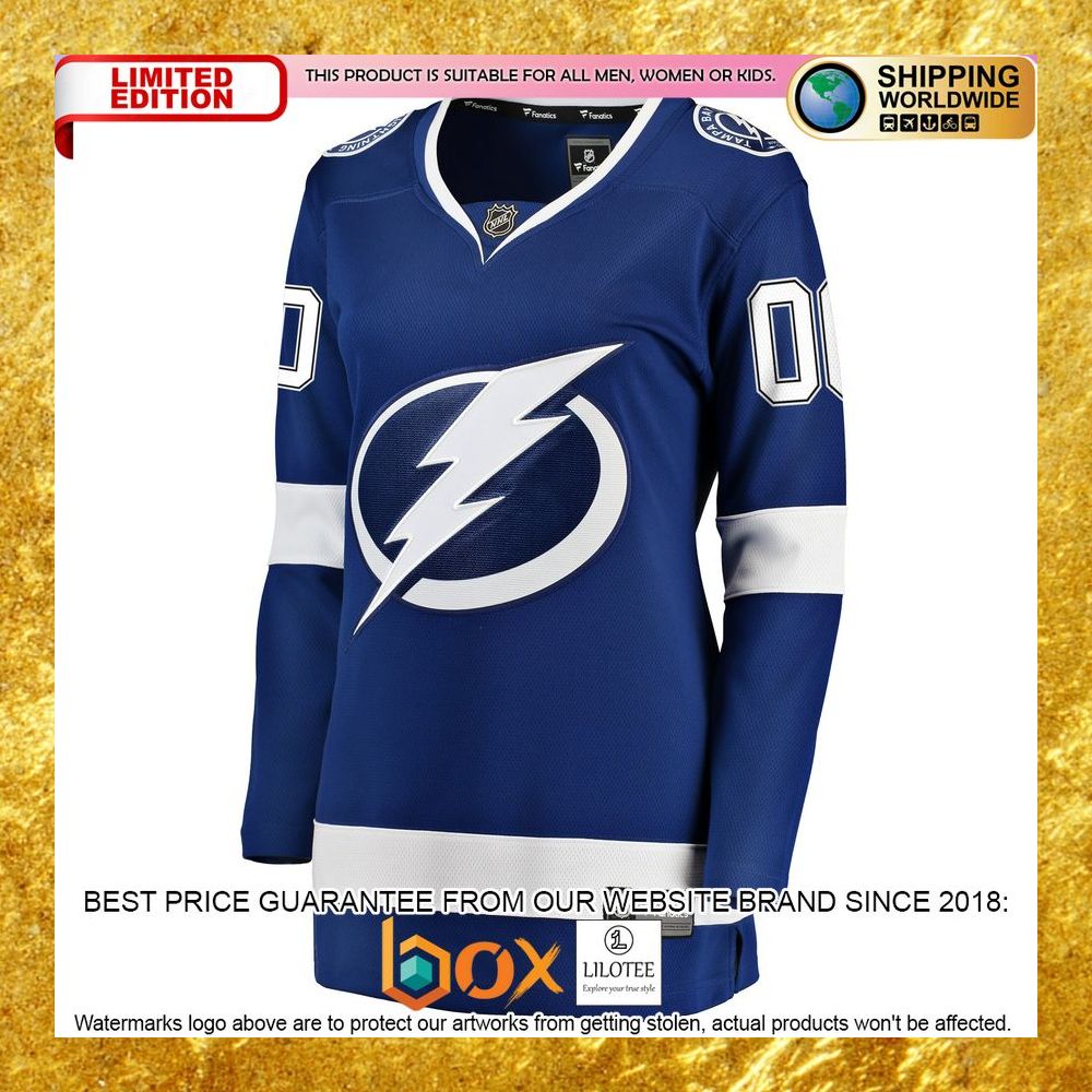 NEW Personalized Tampa Bay Lightning Women's Home Blue Hockey Jersey 6