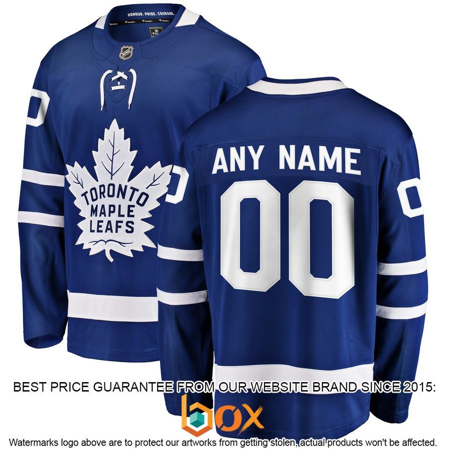 NEW Personalized Toronto Maple Leafs Home Blue Hockey Jersey 1