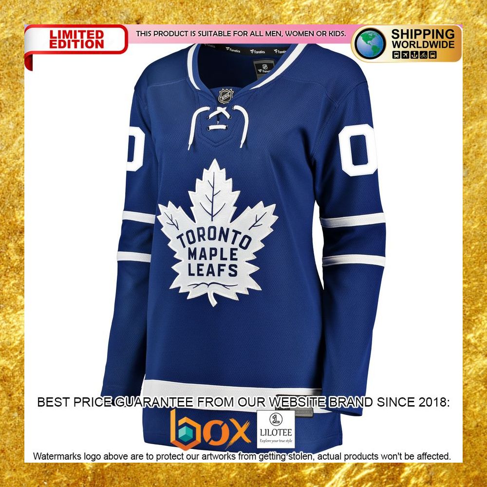 NEW Personalized Toronto Maple Leafs Women's Home Blue Hockey Jersey 7