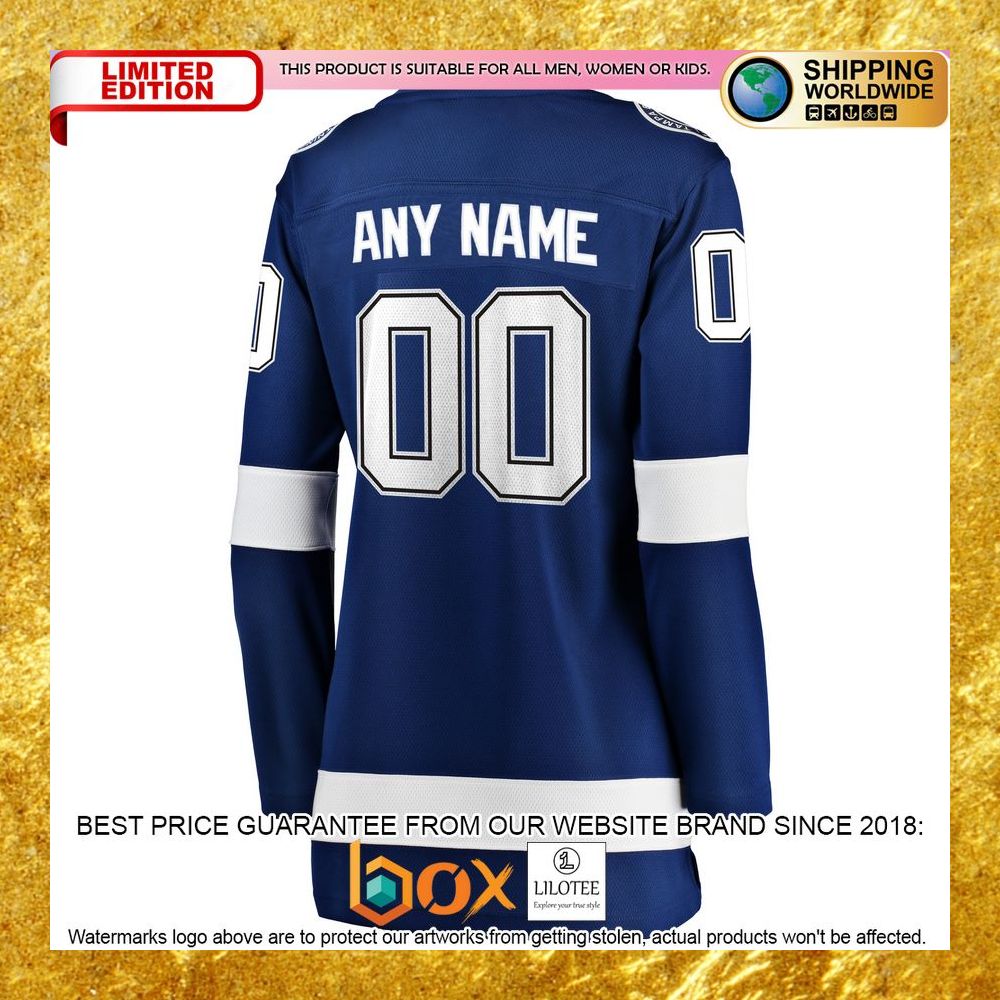 NEW Personalized Toronto Maple Leafs Women's Home Blue Hockey Jersey 8