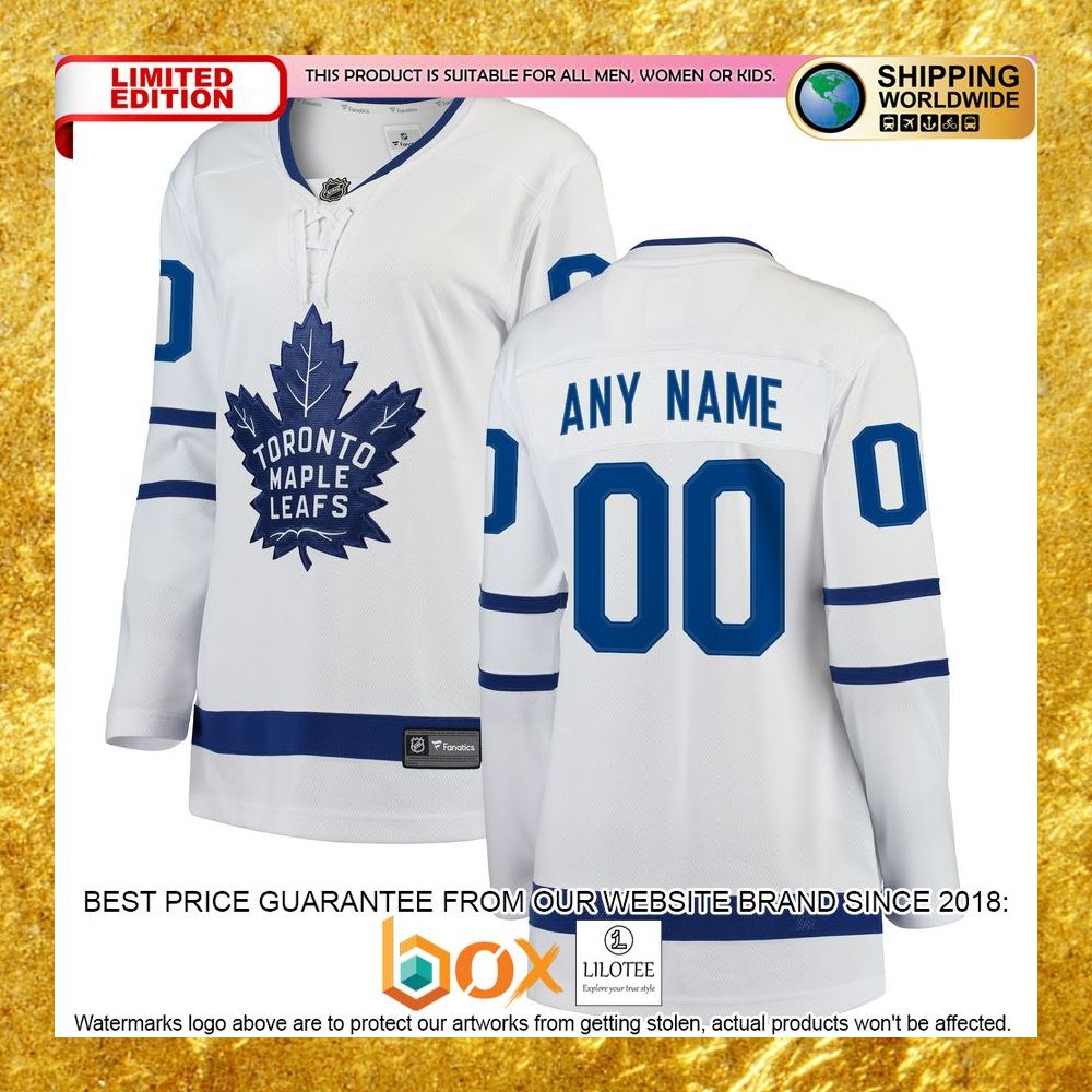NEW Personalized Toronto Maple Leafs Women's Home Blue Hockey Jersey 10