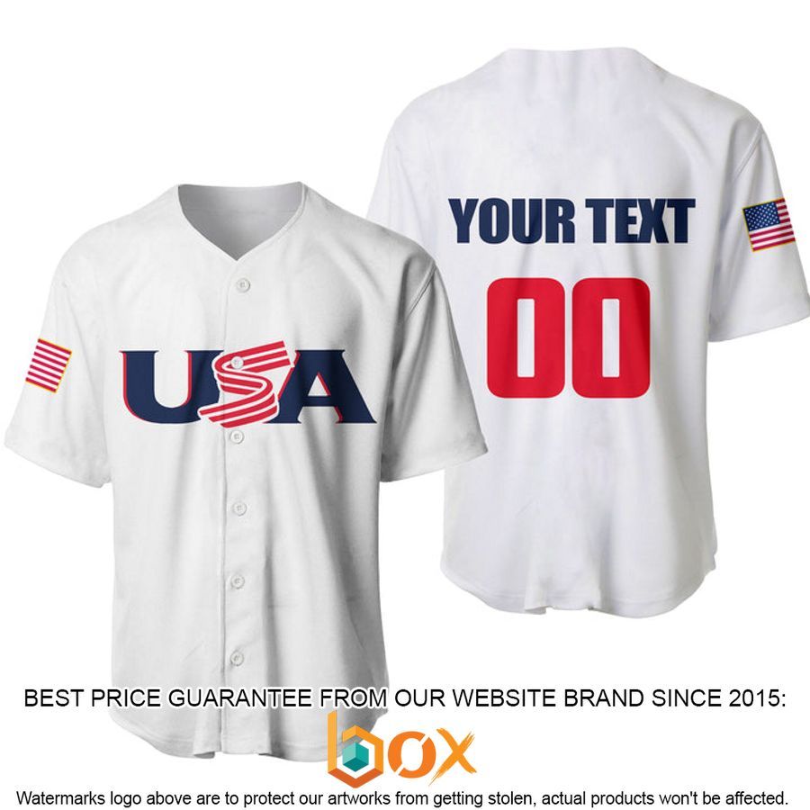 NEW Customized Usa White Style Baseball Jersey 10