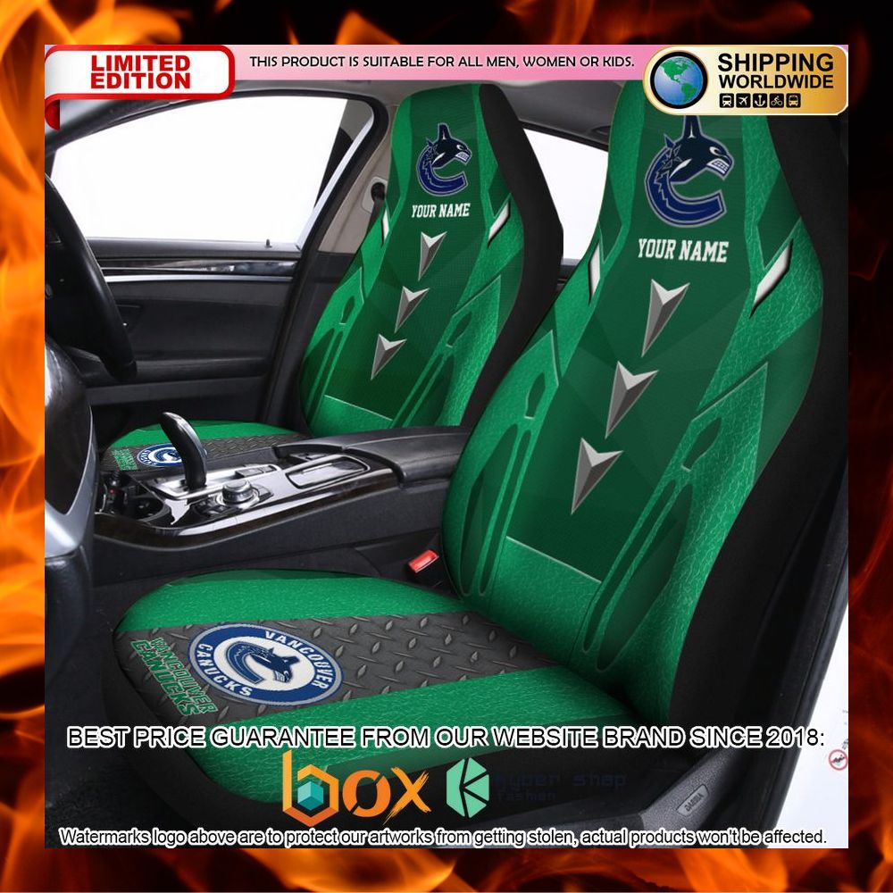 BEST Personalized Vancouver Canucks Car Seat Covers 13