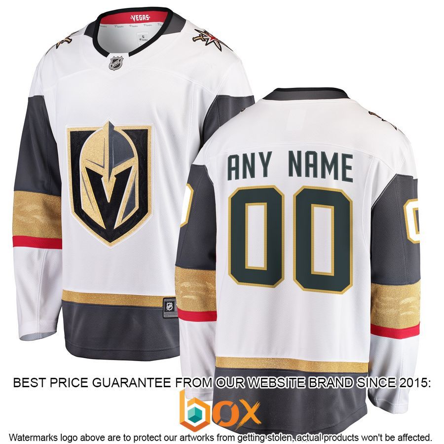 NEW Personalized Vegas Golden Knights Away White Hockey Jersey 1