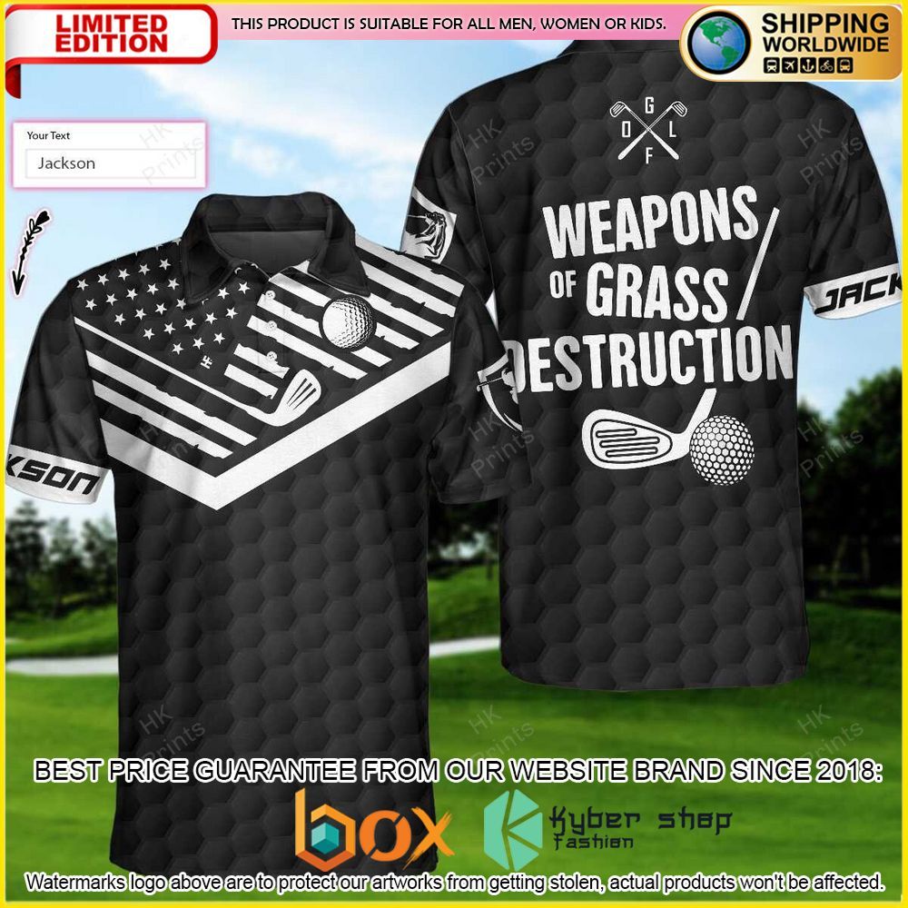 HOT Personalized Weapons Of Grass Destruction 3D Premium Polo Shirt 1