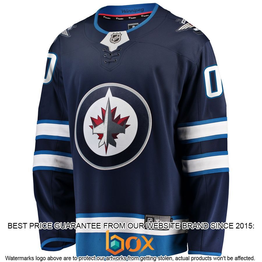 NEW Personalized Winnipeg Jets Home Blue Hockey Jersey 2