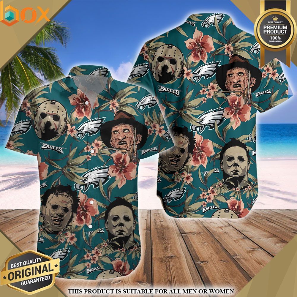 Philadelphia Eagles Horror Movie Character Hawaiian Shirt 5