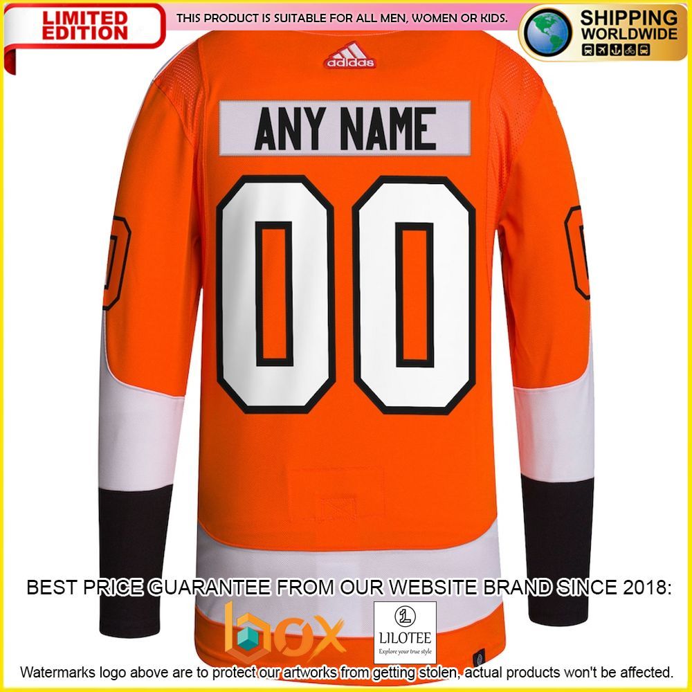 NEW Philadelphia Flyers Adidas Away Pro Custom White Premium Hockey Jersey 9