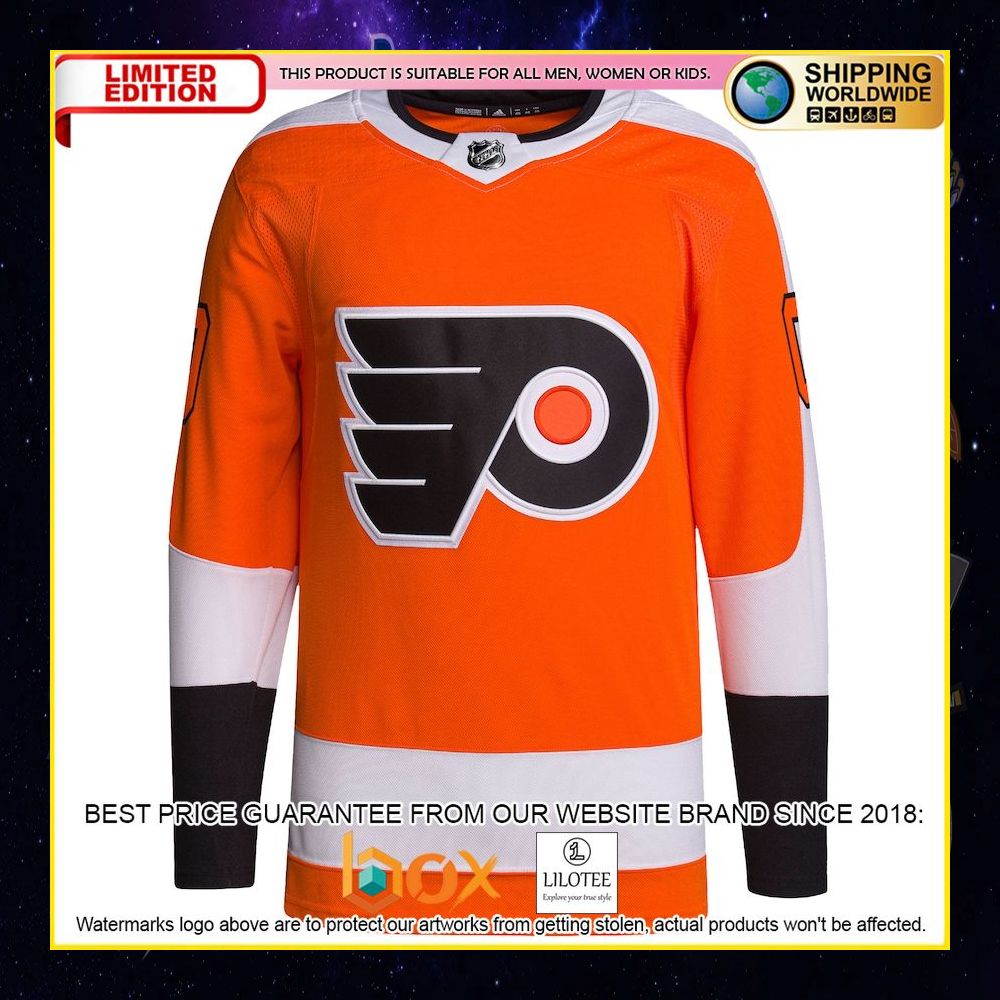 NEW Philadelphia Flyers Adidas Custom Orange Premium Hockey Jersey 5