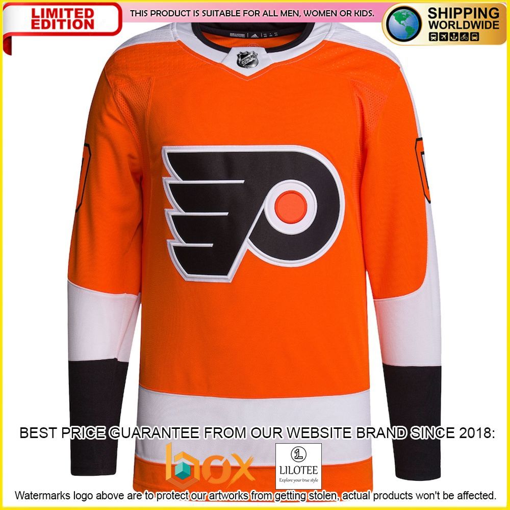 NEW Philadelphia Flyers Adidas Custom Orange Premium Hockey Jersey 2