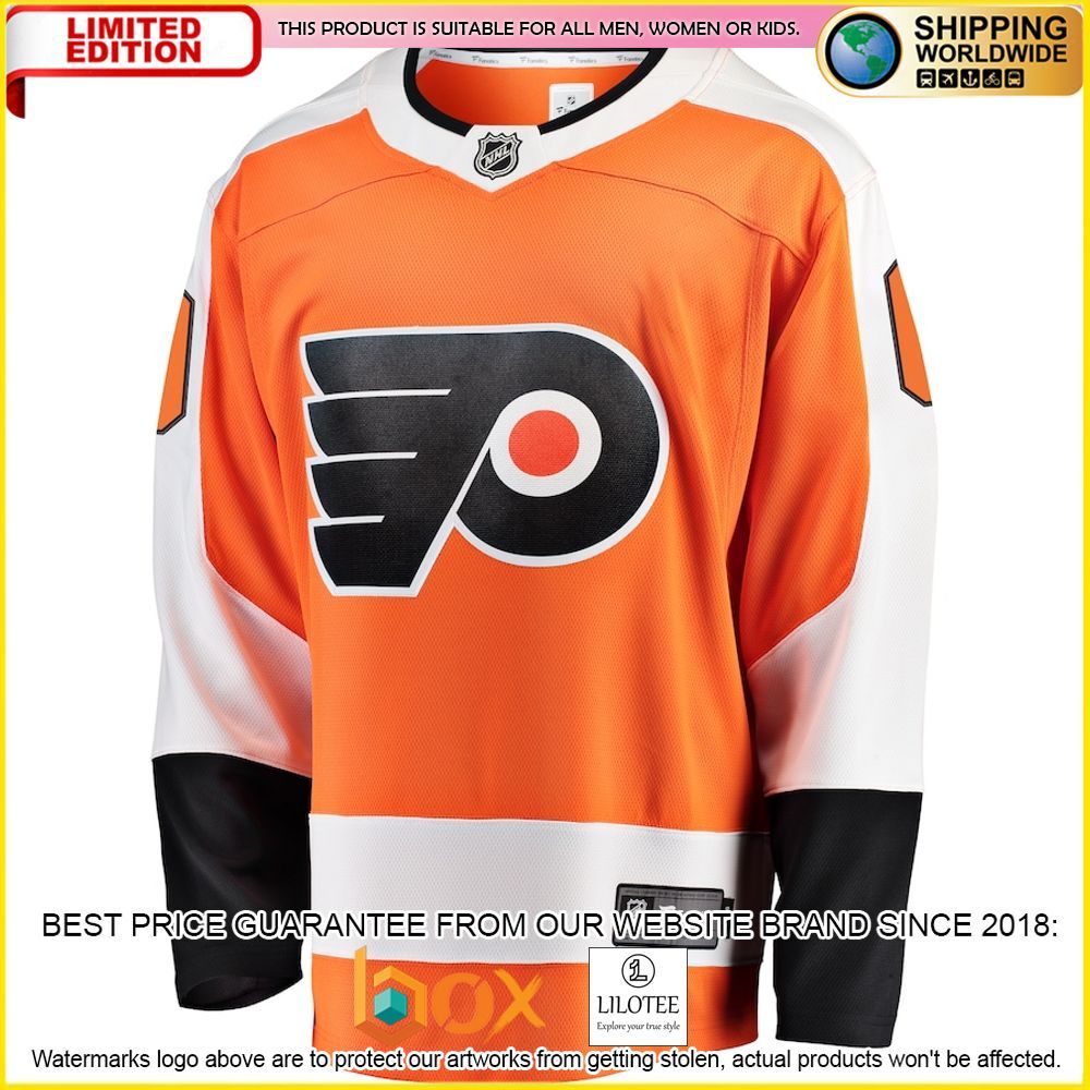 NEW Philadelphia Flyers Fanatics Branded Home Custom Orange Premium Hockey Jersey 2