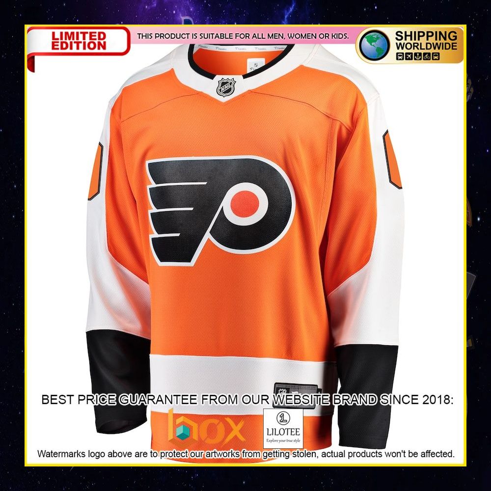 NEW Philadelphia Flyers Fanatics Branded Home Custom Orange Premium Hockey Jersey 5