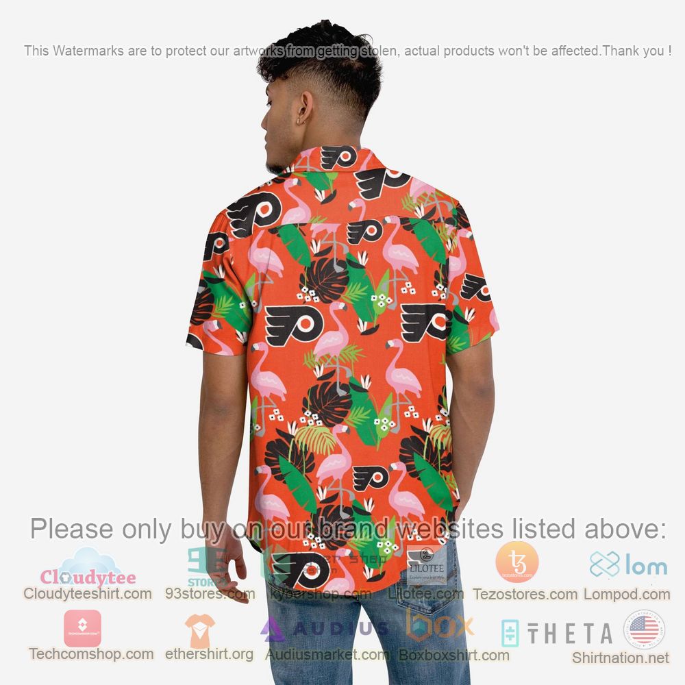 HOT Philadelphia Flyers Floral Button-Up Hawaii Shirt 3