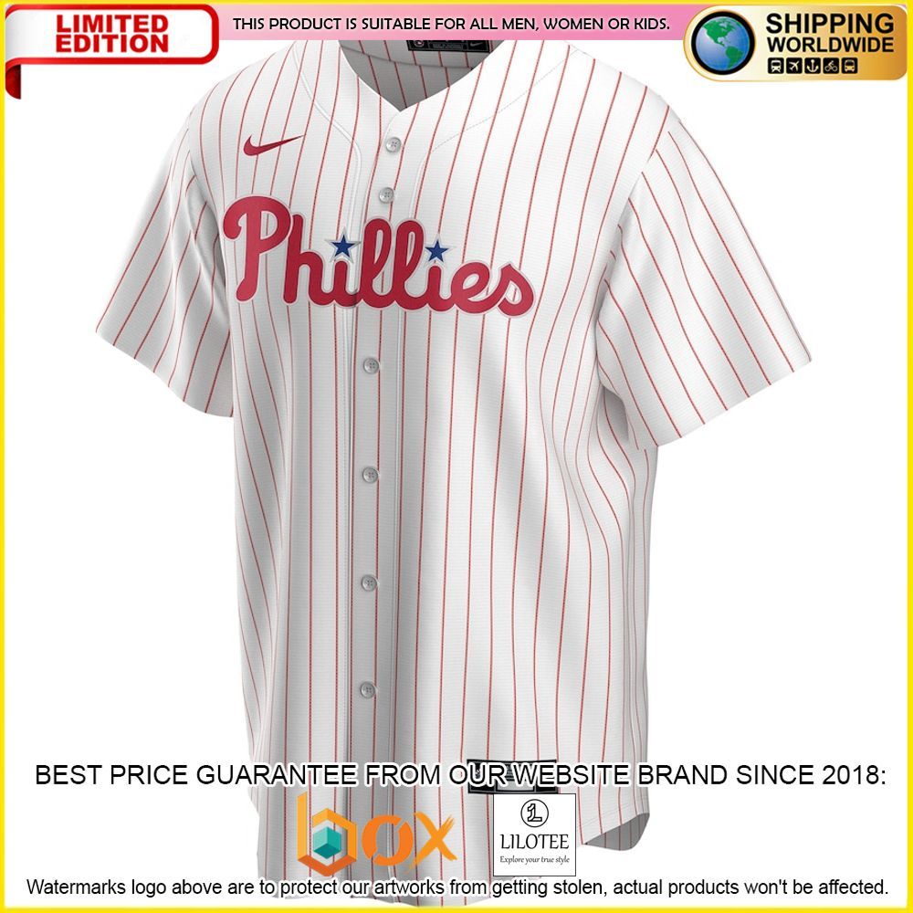 HOT Philadelphia Phillies Custom Name Number White Baseball Jersey Shirt 2